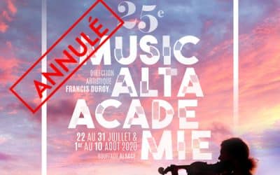 Cancellation of Musicalta Academy 2020